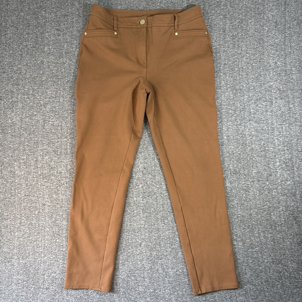 Chico's So Slimming Juliet Ankle Pants Women Brown Size 0.5 Regular Straight Leg